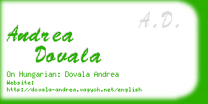 andrea dovala business card